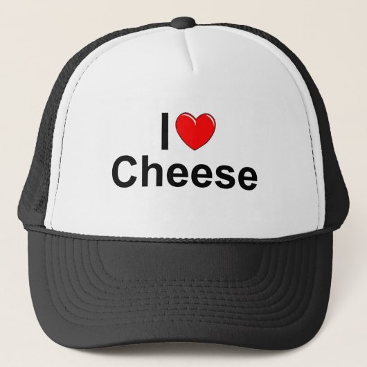 I Love (Heart) Cheese Trucker Pet (Voorkant)