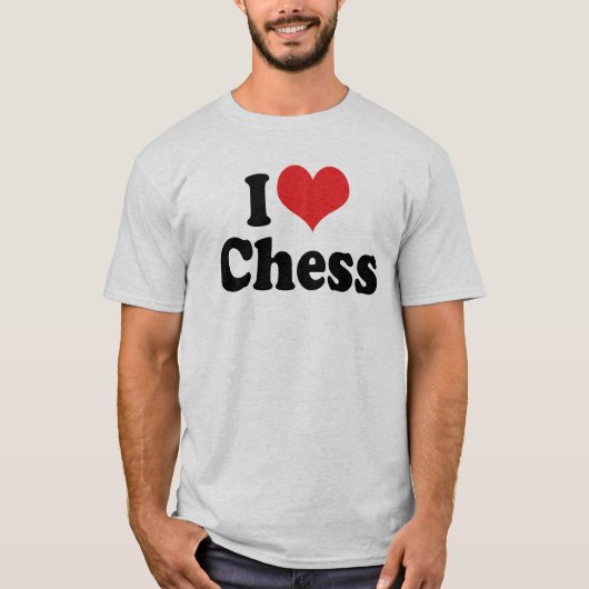 I Love Heart Chess T-shirt (Voorkant)