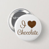 I Love Heart Chocolate Gift Ronde Button 5,7 Cm (Voorkant /achterkant)