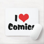 I Love Heart Comics - Comic Book Lover Muismat (Met muis)