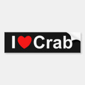 I Love (Heart) Crab Bumpersticker (Voorkant)