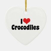 I Love Heart Crocodiles - Crocodile Lover Keramisch Ornament (Voorkant)