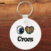 I Love (Heart) Crocs Sleutelhanger (Voorkant)