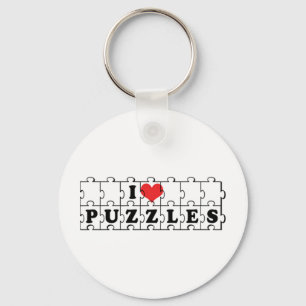 I Love Heart Crossword Puzzles - Puzzle Lover Sleutelhanger
