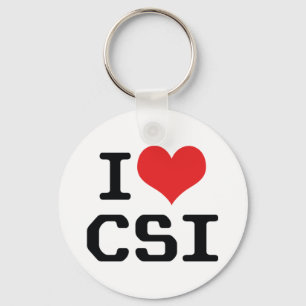 I Love Heart CSI - Crime Scene Investigation Sleutelhanger