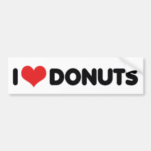 I Love Heart Donuts - Donut Snack Eten Suikerliefh Bumpersticker