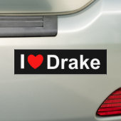 I Love (Heart) Drake Bumpersticker (Op auto)