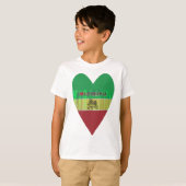 I Love Heart Ethiopia: Motief voor vlagkunst T-shirt (Voorkant volledig)