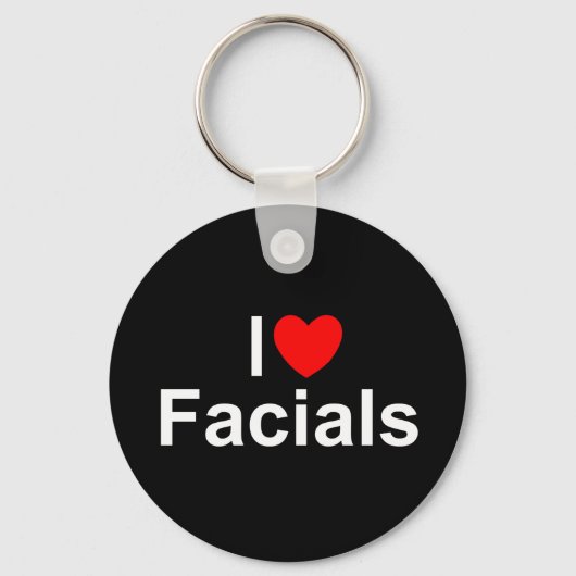 I Love (Heart) Facials Sleutelhanger (Voorkant)