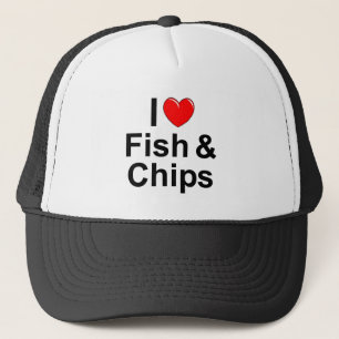 I Love (Heart) Fish & Chips Trucker Pet