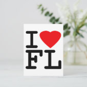 I Love Heart Florida Briefkaart (Staand voorkant)