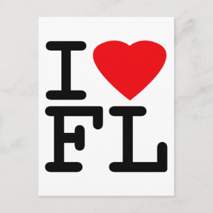 I Love Heart Florida Briefkaart
