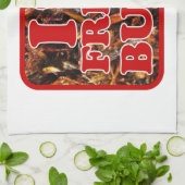 I Love (Heart) Fried Bugs / Eetable Insects Theedoek (Gevouwen)