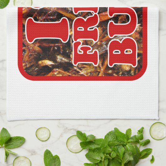 I Love (Heart) Fried Bugs / Eetable Insects Theedoek (Gevouwen)