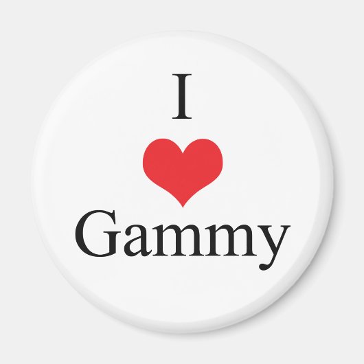 I Love (Heart) Gammy Magneet (Voorkant)