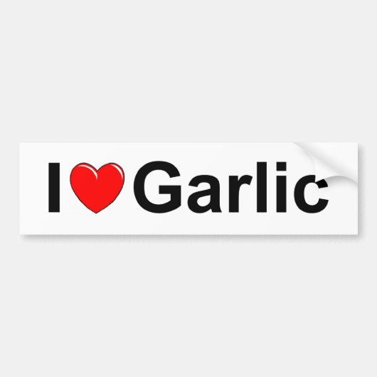 I Love (Heart) Garlic Bumpersticker (Voorkant)
