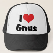 I Love Heart Gnus Trucker Pet (Voorkant)