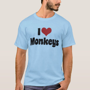 I Love Heart Gorillas - Gorilla Liefhebber T-shirt