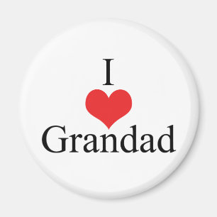 I Love (Heart) Grandad Magneet