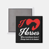 I Love/Heart Horses Magneet (Voorkant / Achterkant)