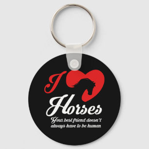 I Love/Heart Horses Sleutelhanger