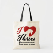 I Love/Heart Horses Tote Bag (Voorkant)