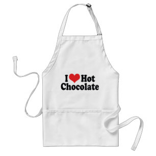 I Love Heart Hot Chocolate - Heet Cacaoliefhebbers Standaard Schort