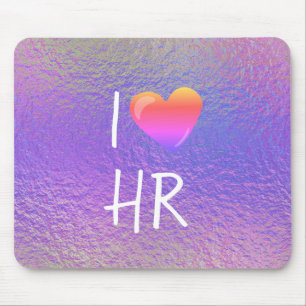 I Love Heart HR Human Resources Kantoor Gift Muismat