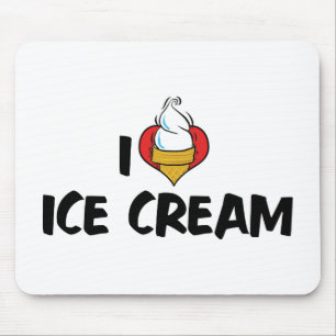 I Love Heart Ice Cream Muismat
