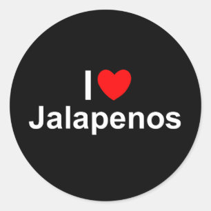 I Love (Heart) Jalapenos Ronde Sticker