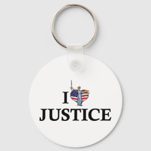 I Love Heart Justice - Lawyer Legal System Sleutelhanger