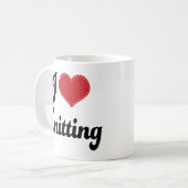 I Love (Heart) Knitting Koffiemok (Voorkant links)