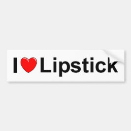 I Love (Heart) Lipstick Bumpersticker
