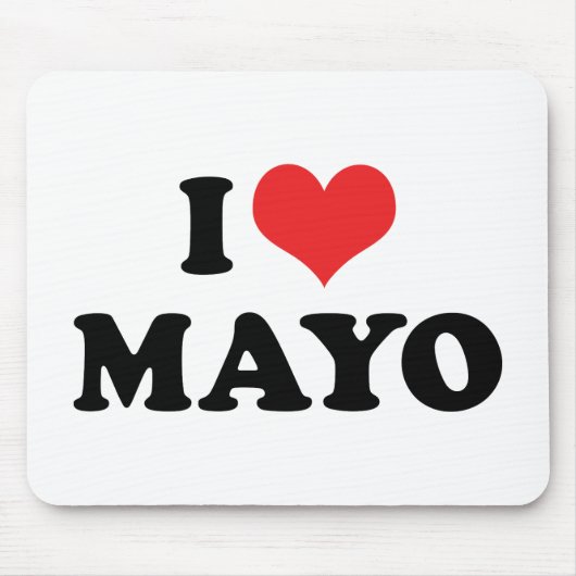 I Love Heart Mayo - Mayonnaise Lover Muismat (Voorkant)