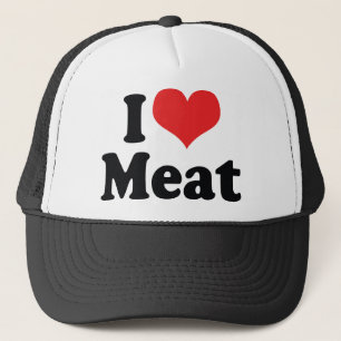 I Love Heart Meat - Beef Steak BBQ Lover Trucker Pet