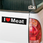 I Love (Heart) Meat Bumpersticker (Op Truck)