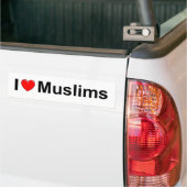 I Love (Heart) Muslims Bumpersticker (Op Truck)