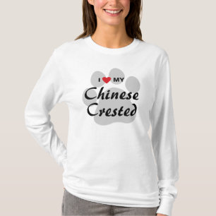I Love (Heart) My Chinese Crested T-shirt
