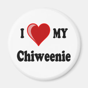 I Love (Heart) My Chiweenie Dog Magneet