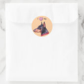 I Love Heart My Doberman Dog Sticker (Sac)
