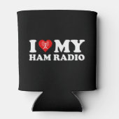 I Love (Heart) My Ham Radio Blikjeskoeler (Achterkant)