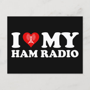 I Love (Heart) My Ham Radio Briefkaart