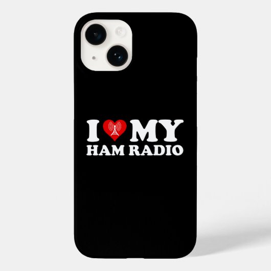 I Love (Heart) My Ham Radio Case-Mate iPhone Case (Achterkant)