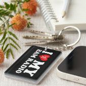 I Love (Heart) My Ham Radio Sleutelhanger (Voorkant Rechts)