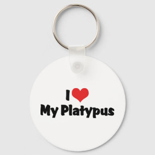 I Love Heart My Platypus Sleutelhanger
