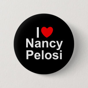 I Love (Heart) Nancy Pelosi Ronde Button 5,7 Cm