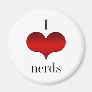 I Love (Heart) Nerds Magnet Magneet