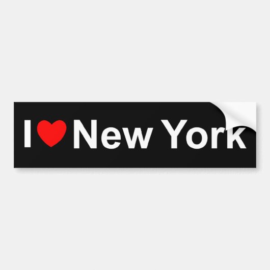 I Love Heart) New York Bumpersticker (Voorkant)