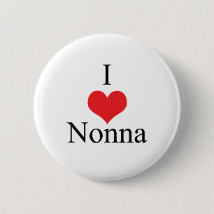 I Love (Heart) Nonna Ronde Button 5,7 Cm