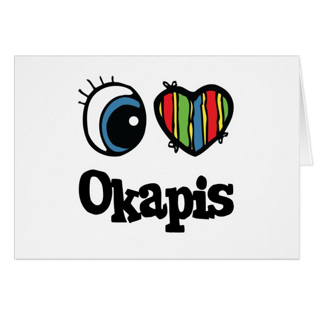 I Love (Heart) Okapis (Voorkant Horizontaal)